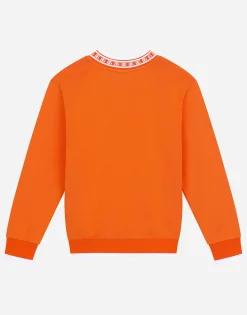 Jersey round-neck sweatshirt with DG logo