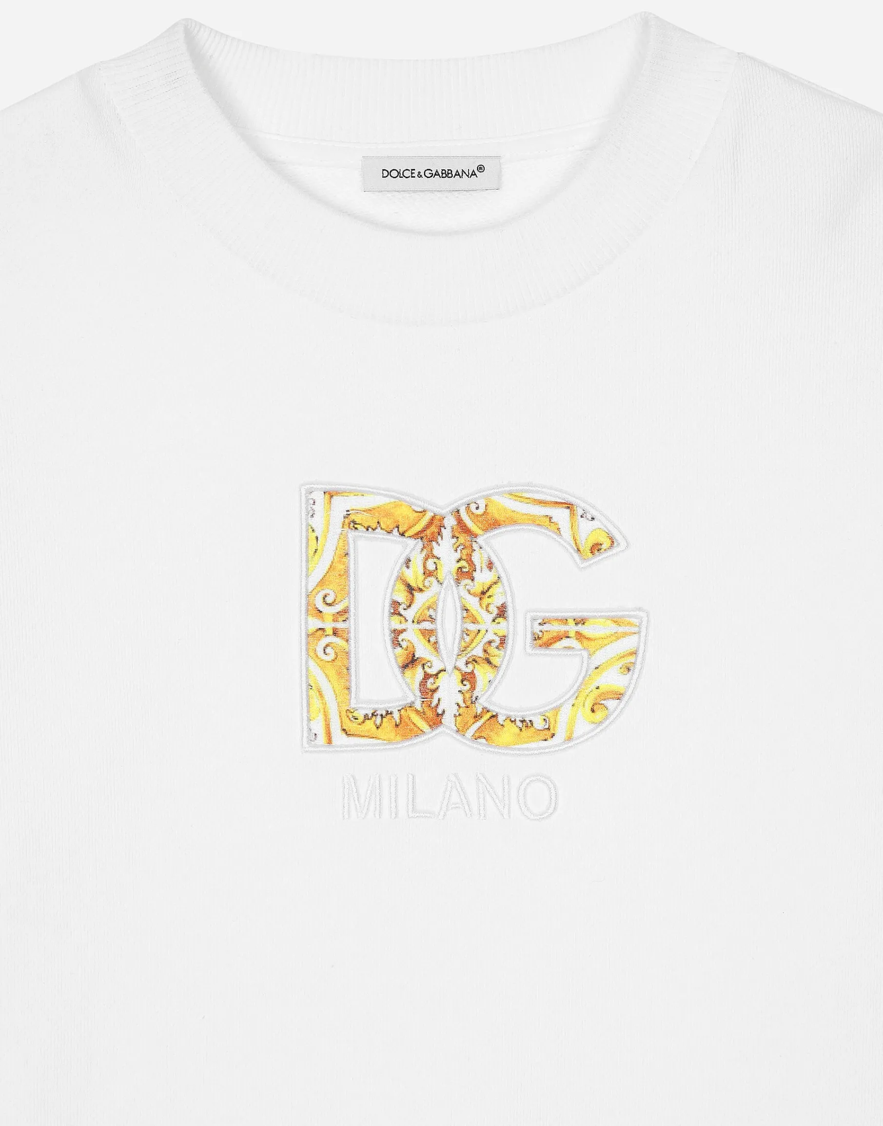 Jersey round-neck sweatshirt with DG logo