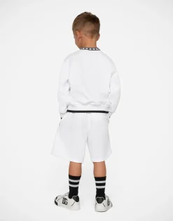 Jersey round-neck sweatshirt with DG logo print
