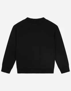 Jersey round-neck sweatshirt with DG Milano embroidery