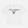 Jersey round-neck T-shirt with DG Milano embroidery