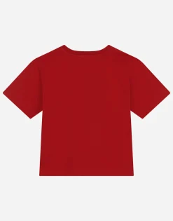 Jersey round-neck T-shirt with DG Milano embroidery