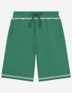 Jersey shorts with contrasting stitching and DG logo