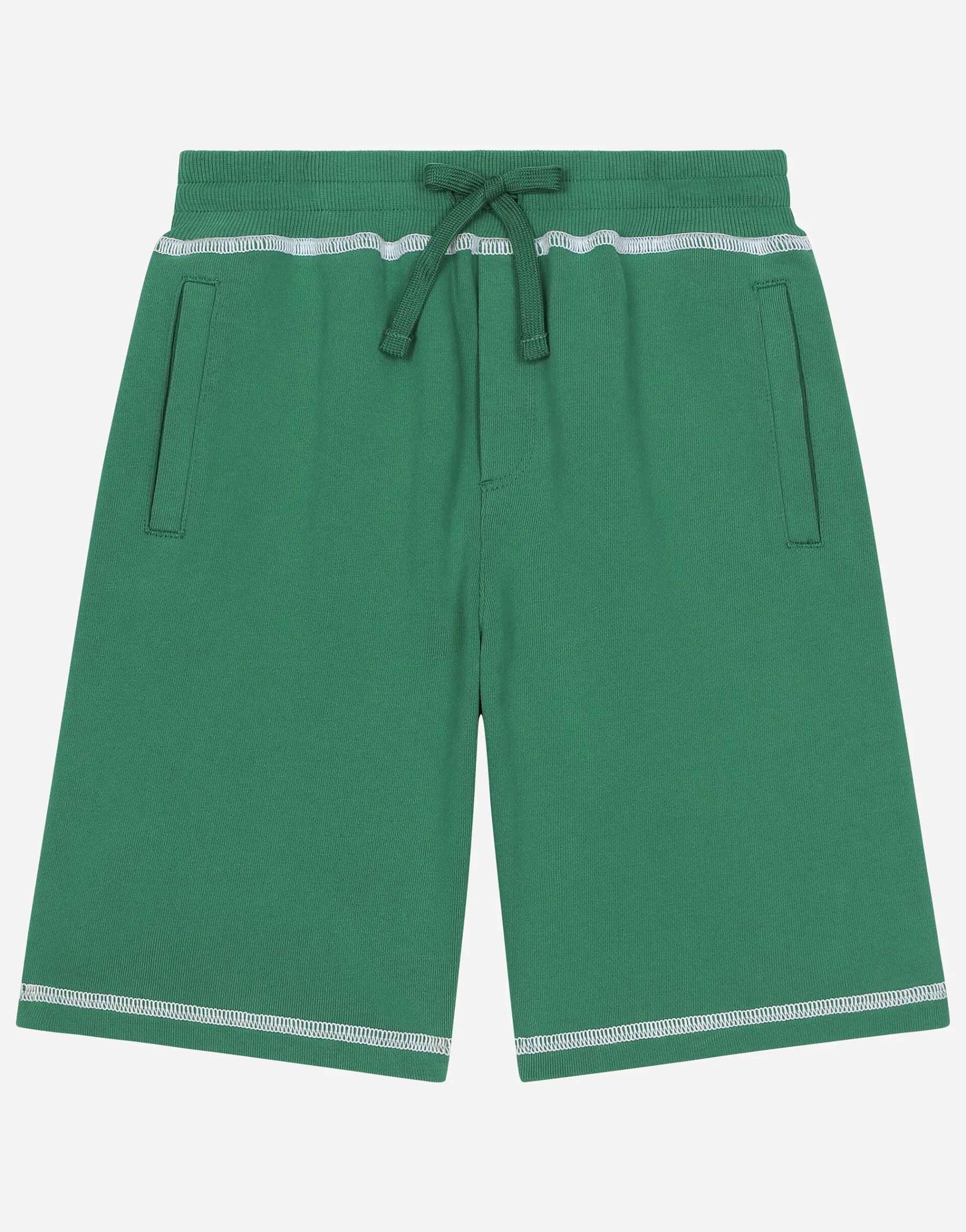Jersey shorts with contrasting stitching and DG logo