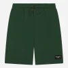 Jersey shorts with logo tag