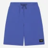 Jersey shorts with logo tag