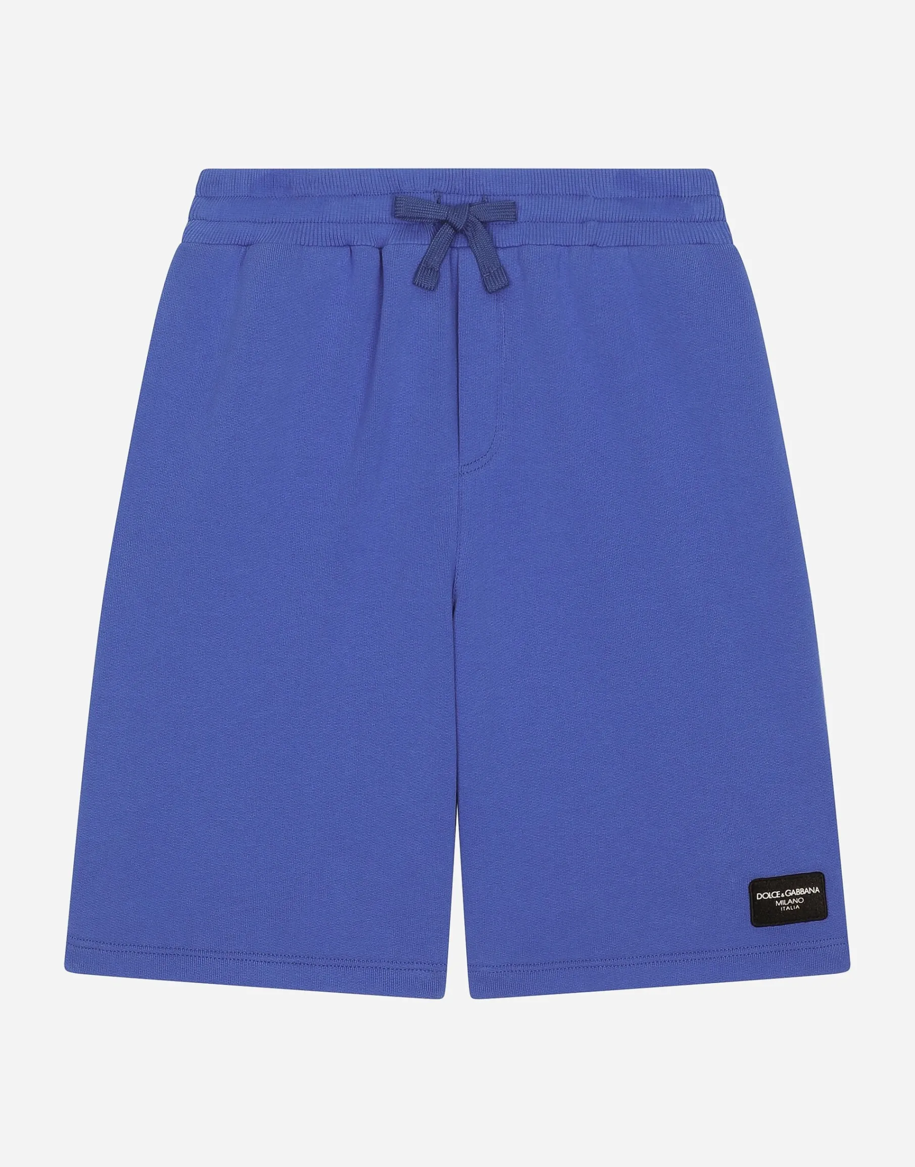 Jersey shorts with logo tag