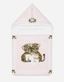 Jersey sleep sack with all-over logo print