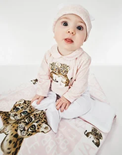 Jersey sleep sack with all-over logo print
