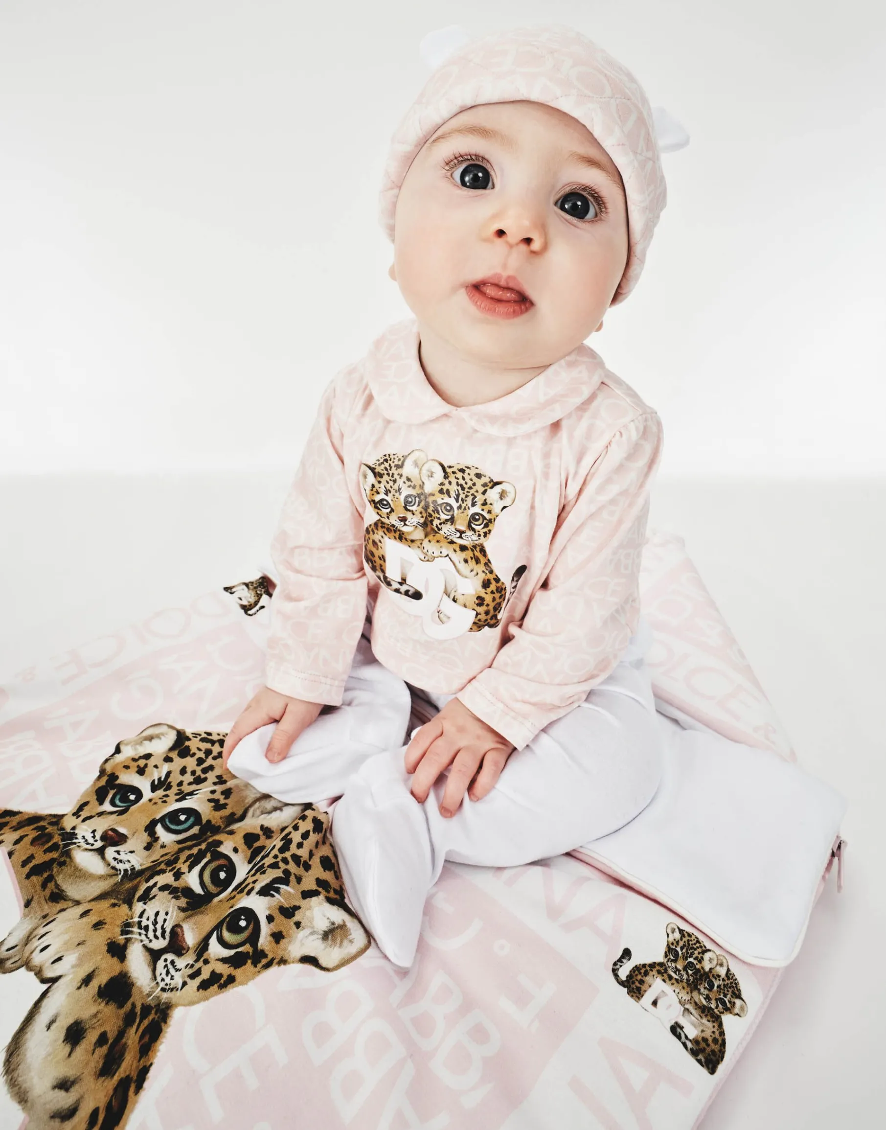 Jersey sleep sack with all-over logo print