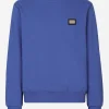 Jersey sweatshirt with branded tag