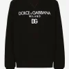Jersey sweatshirt with DG embroidery