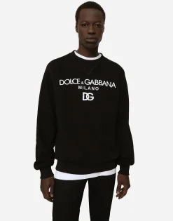 Jersey sweatshirt with DG embroidery