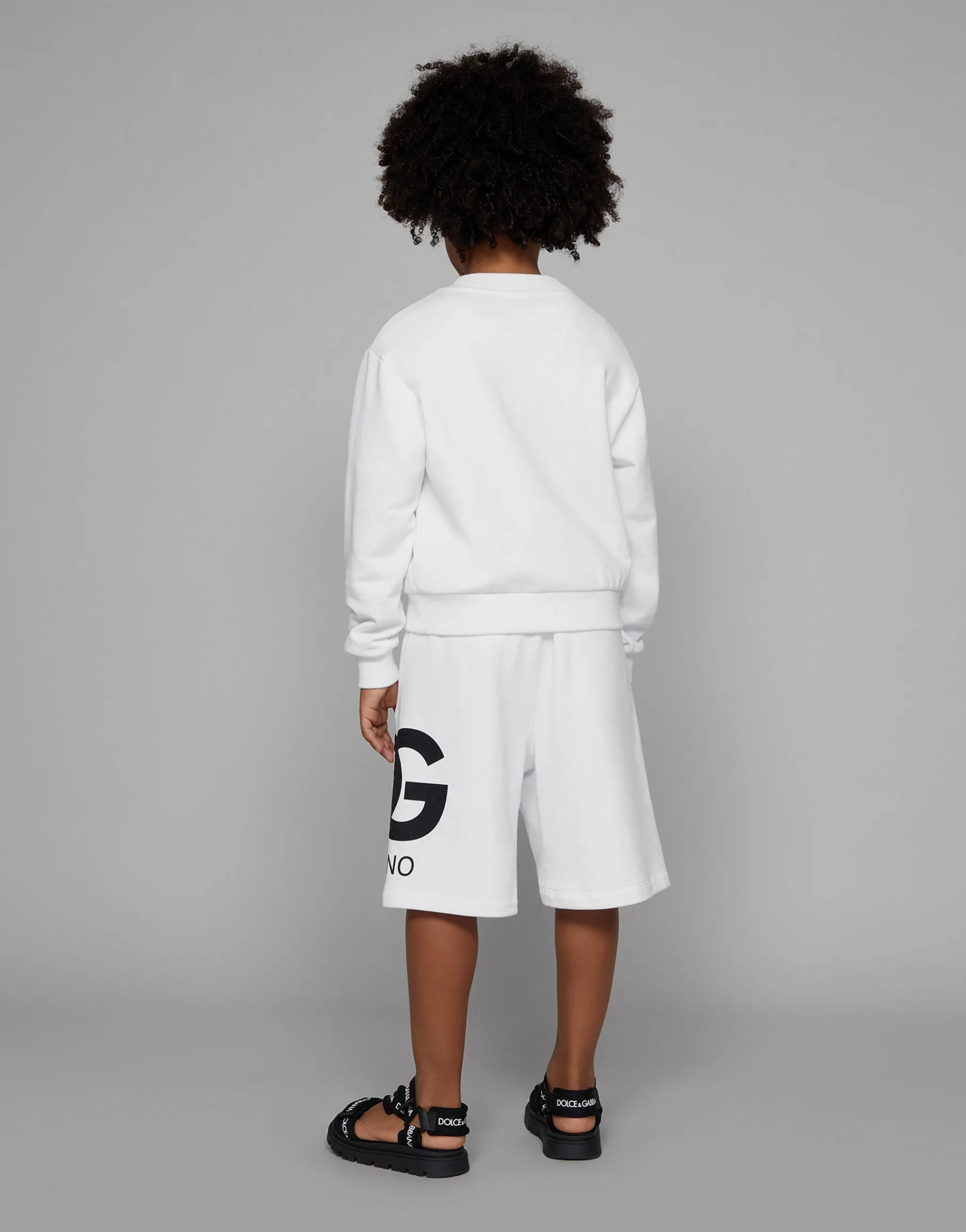 Jersey sweatshirt with DG logo print