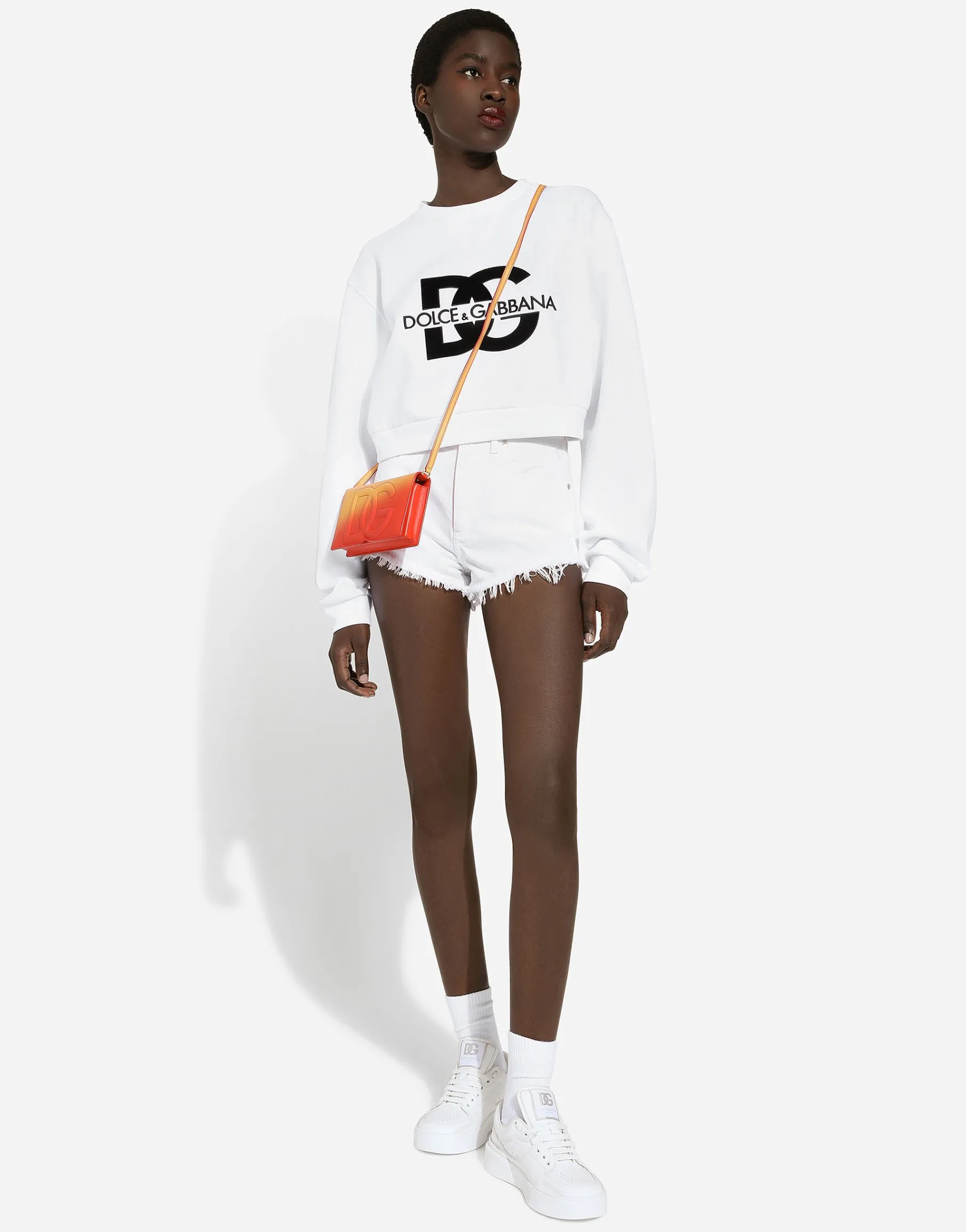 Jersey sweatshirt with DG logo embroidery