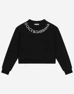 Jersey sweatshirt with Dolce&Gabbana logo