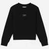Jersey sweatshirt with logo tag