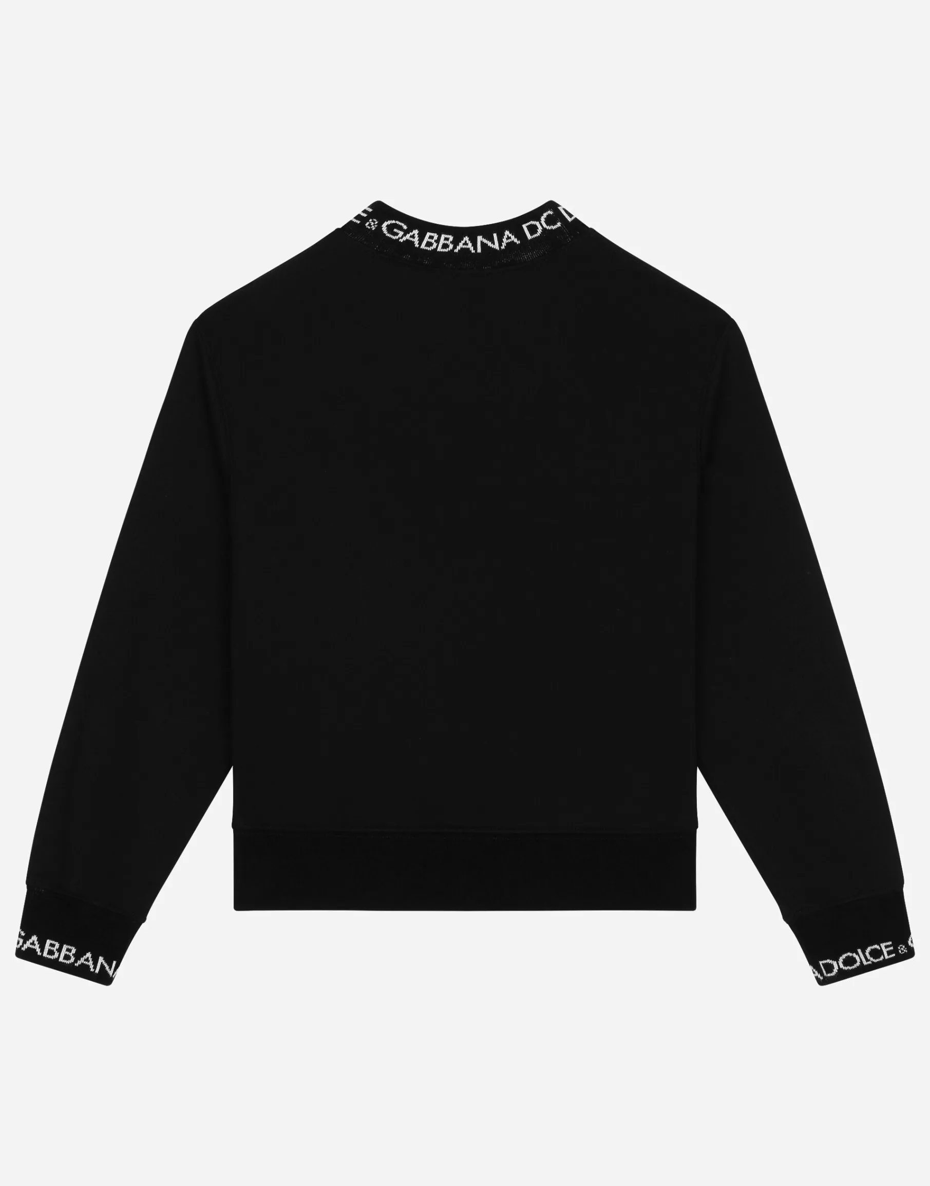 Jersey sweatshirt with logo label
