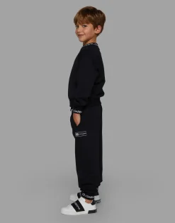 Jersey sweatshirt with logo label