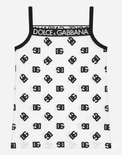 Jersey tank top with DG logo print