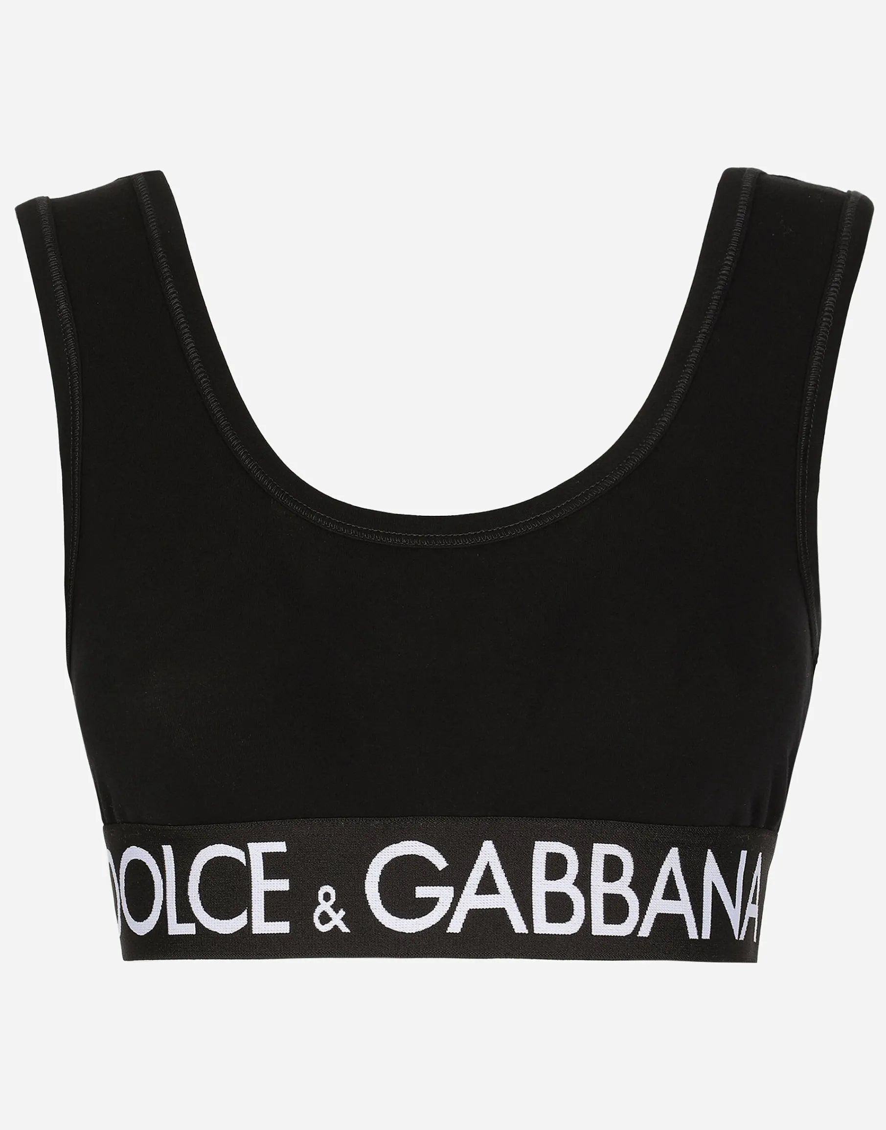 Jersey top with branded elastic