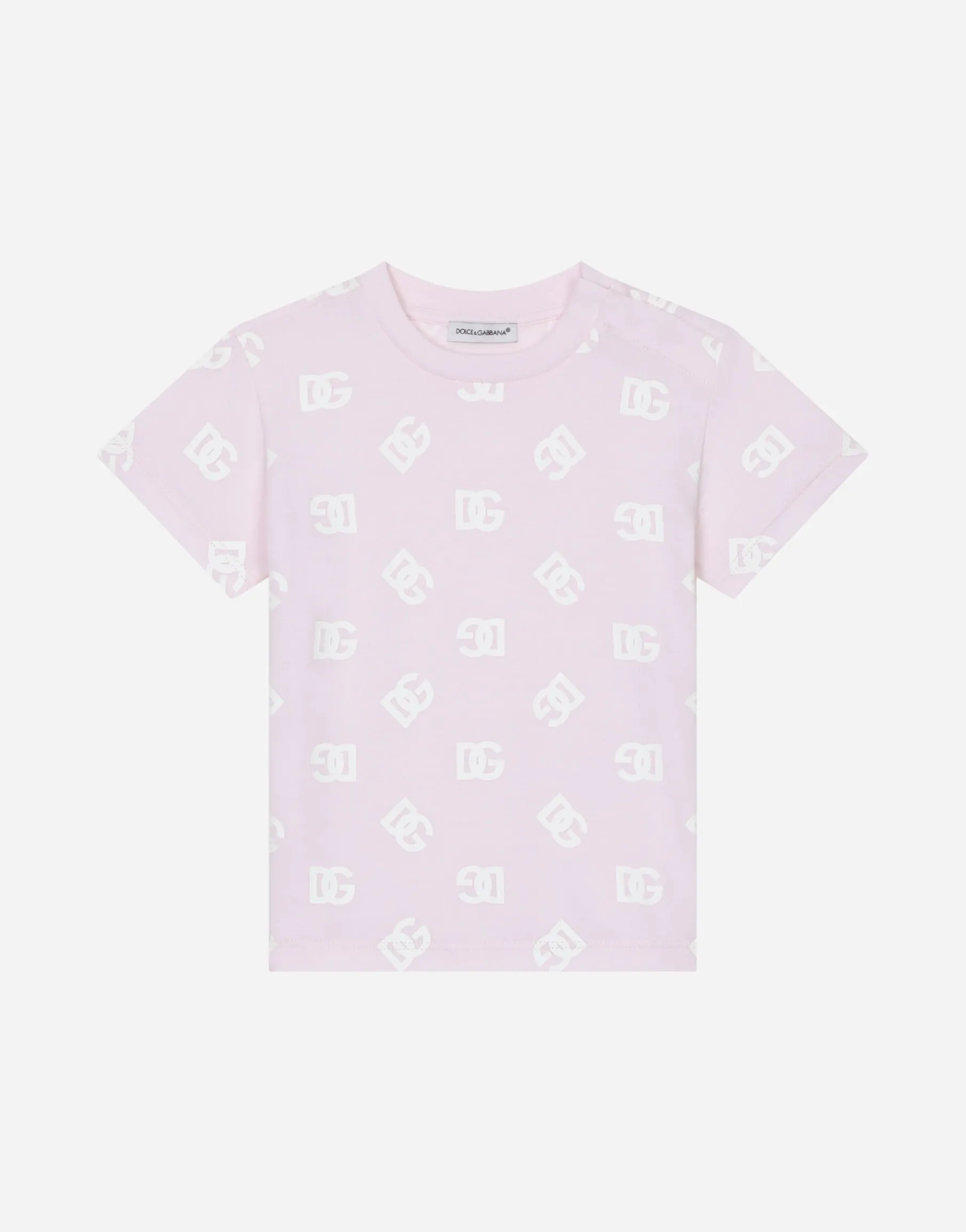 Jersey T-shirt with all-over DG logo print