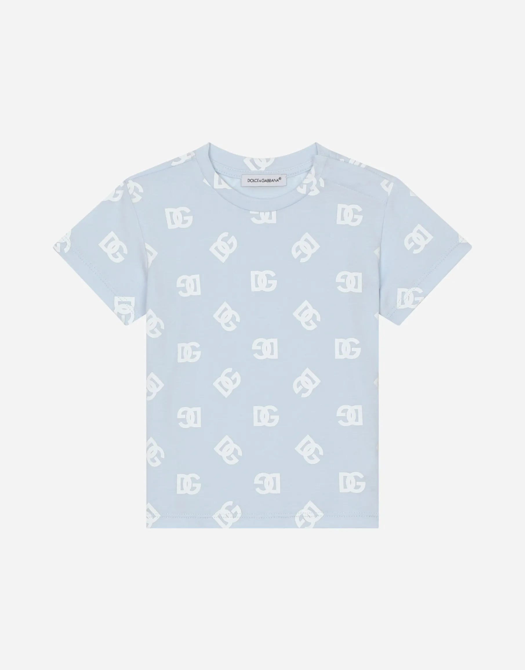 Jersey T-shirt with all-over DG logo print