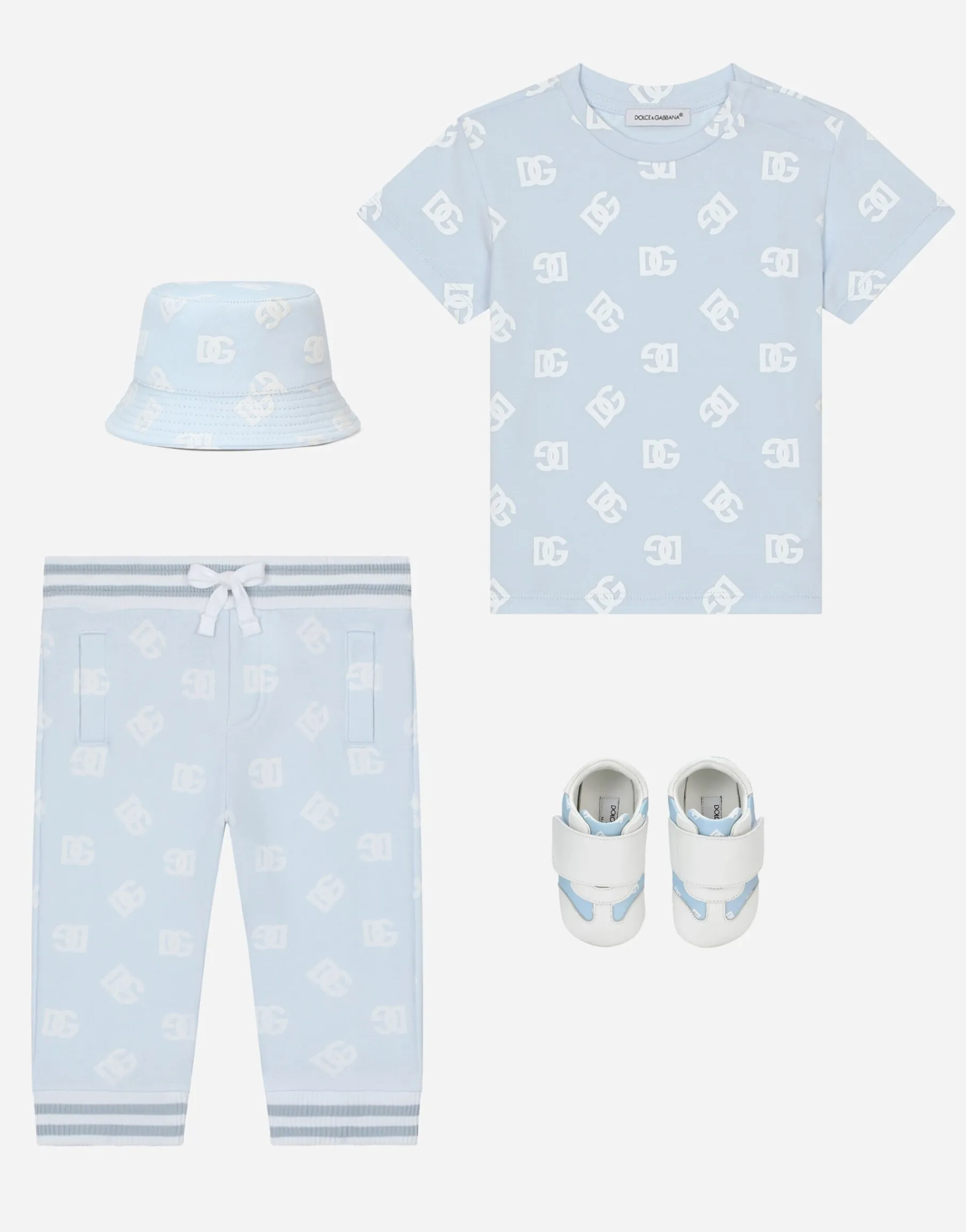 Jersey T-shirt with all-over DG logo print