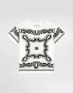 Jersey T-shirt with bandanna print