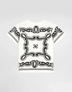 Jersey T-shirt with bandanna print