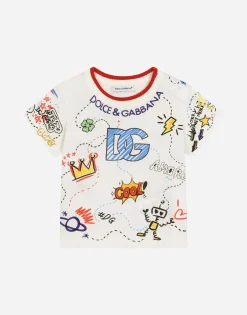 Jersey T-shirt with DG design print