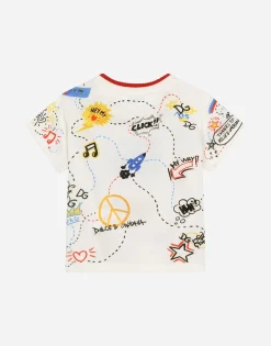 Jersey T-shirt with DG design print