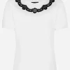 Jersey T-shirt with DG logo and lace inserts