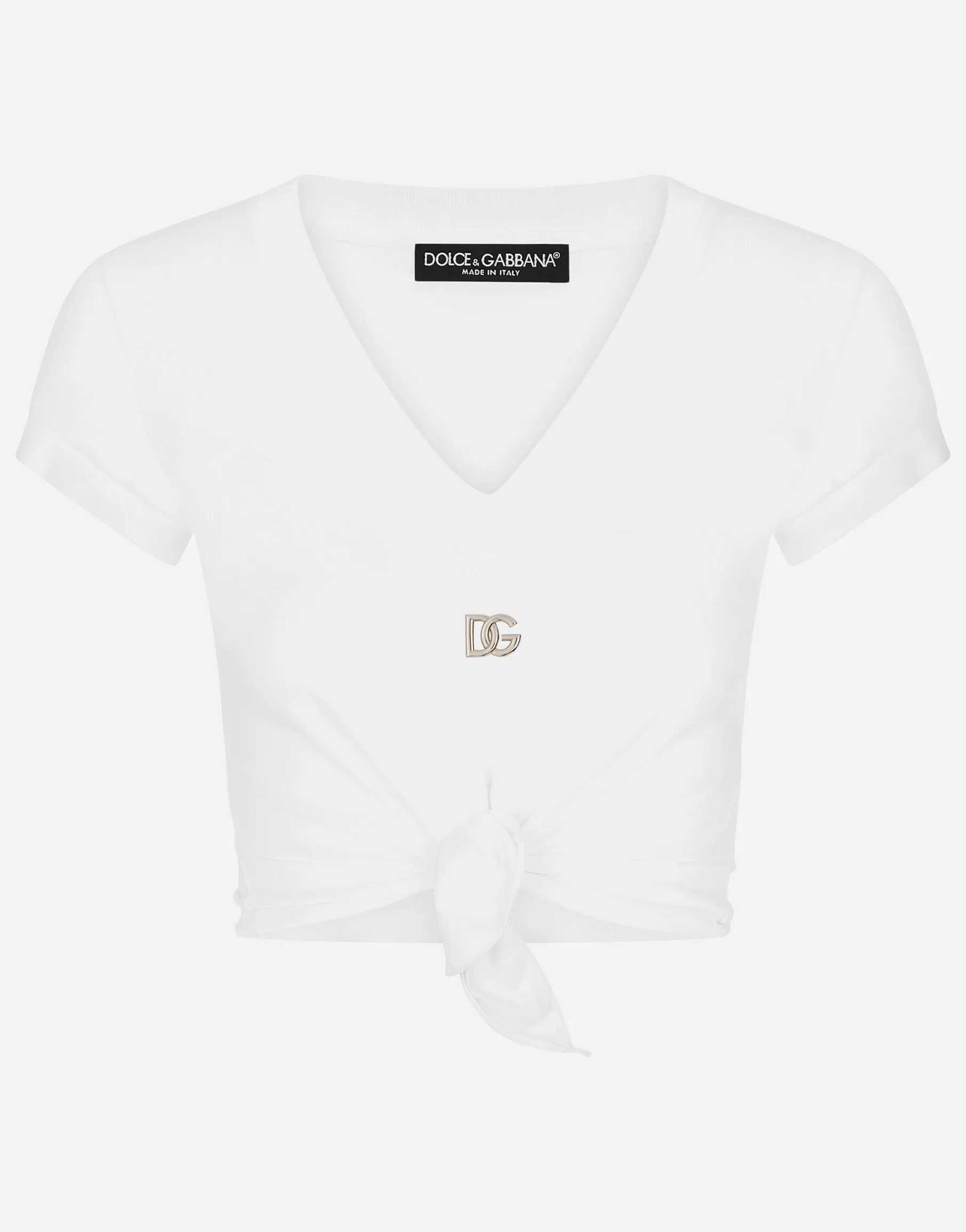 Jersey T-shirt with DG logo and knot detail
