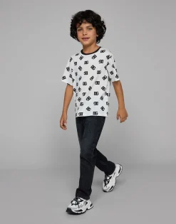 Jersey T-shirt with DG logo print