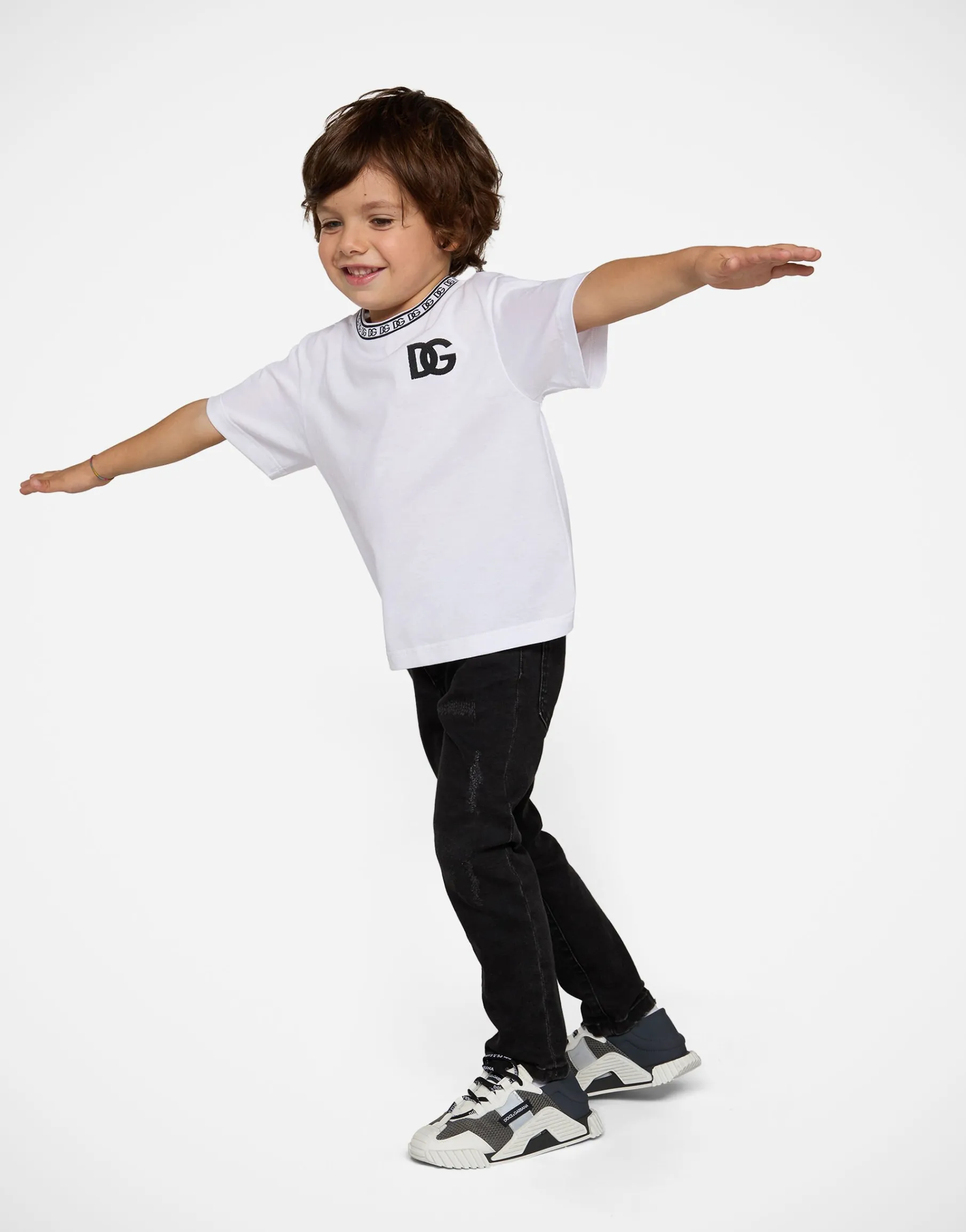 Jersey T-shirt with DG logo embroidery