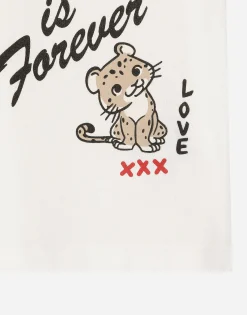 Jersey T-shirt with DG logo and leopard