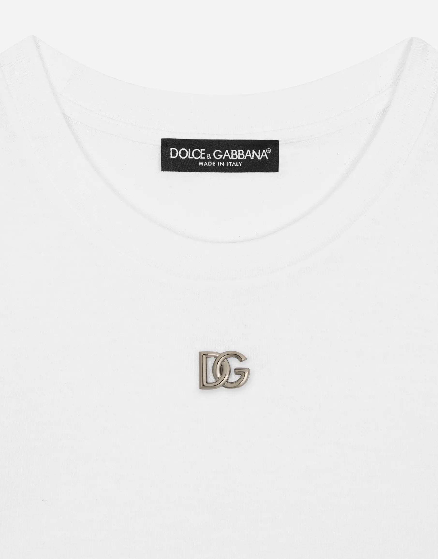 Jersey T-shirt with DG logo and lace details