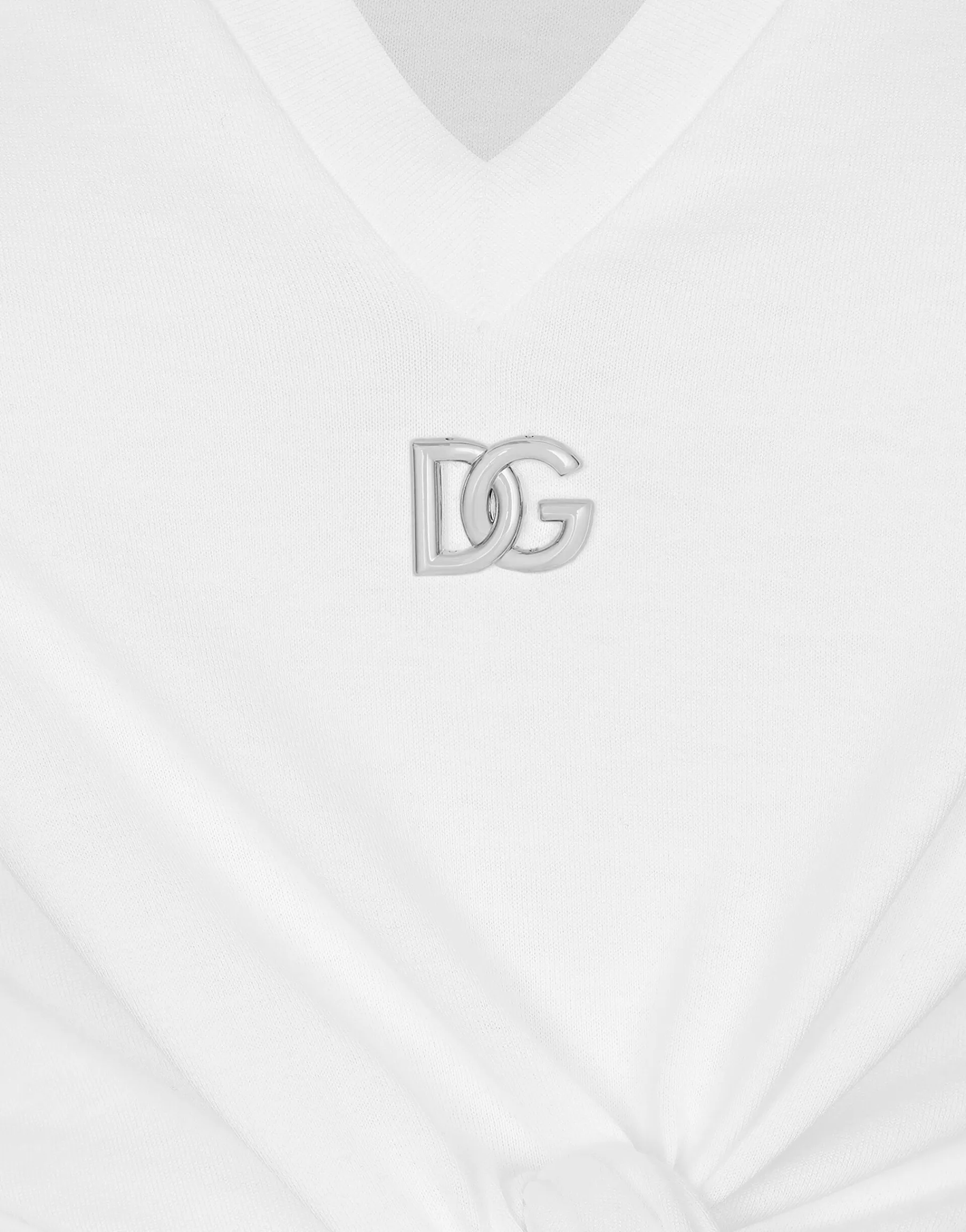 Jersey T-shirt with DG logo and knot detail