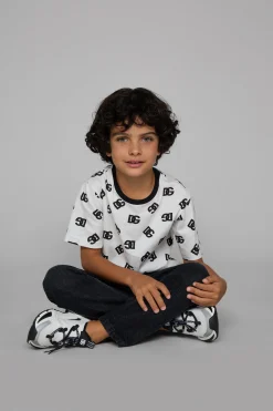 Jersey T-shirt with DG logo print