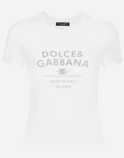 Jersey T-shirt with Dolce&Gabbana lettering