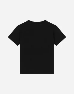 Jersey T-shirt with Dolce&Gabbana logo and rose