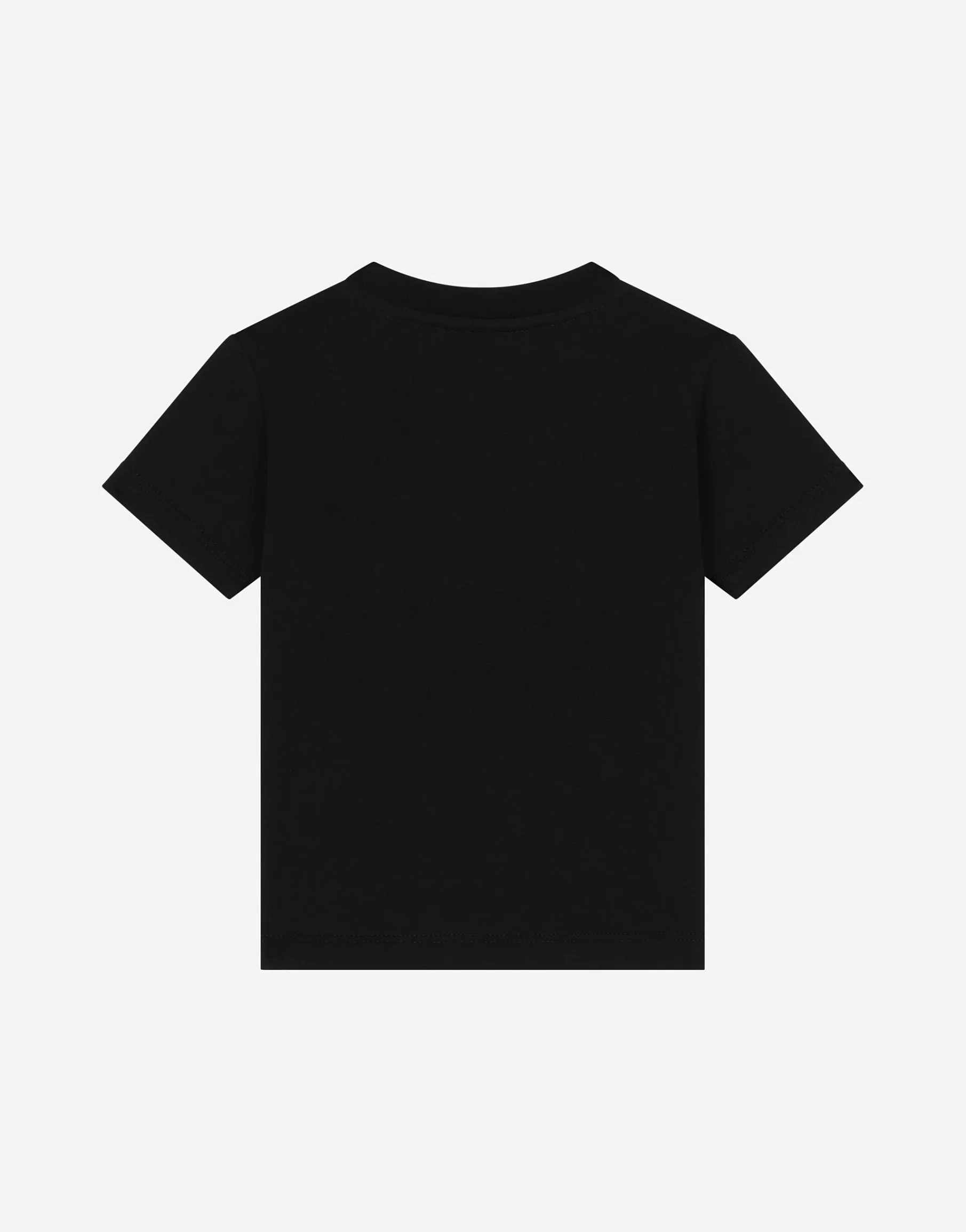 Jersey T-shirt with Dolce&Gabbana logo and rose