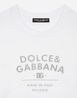 Jersey T-shirt with Dolce&Gabbana lettering