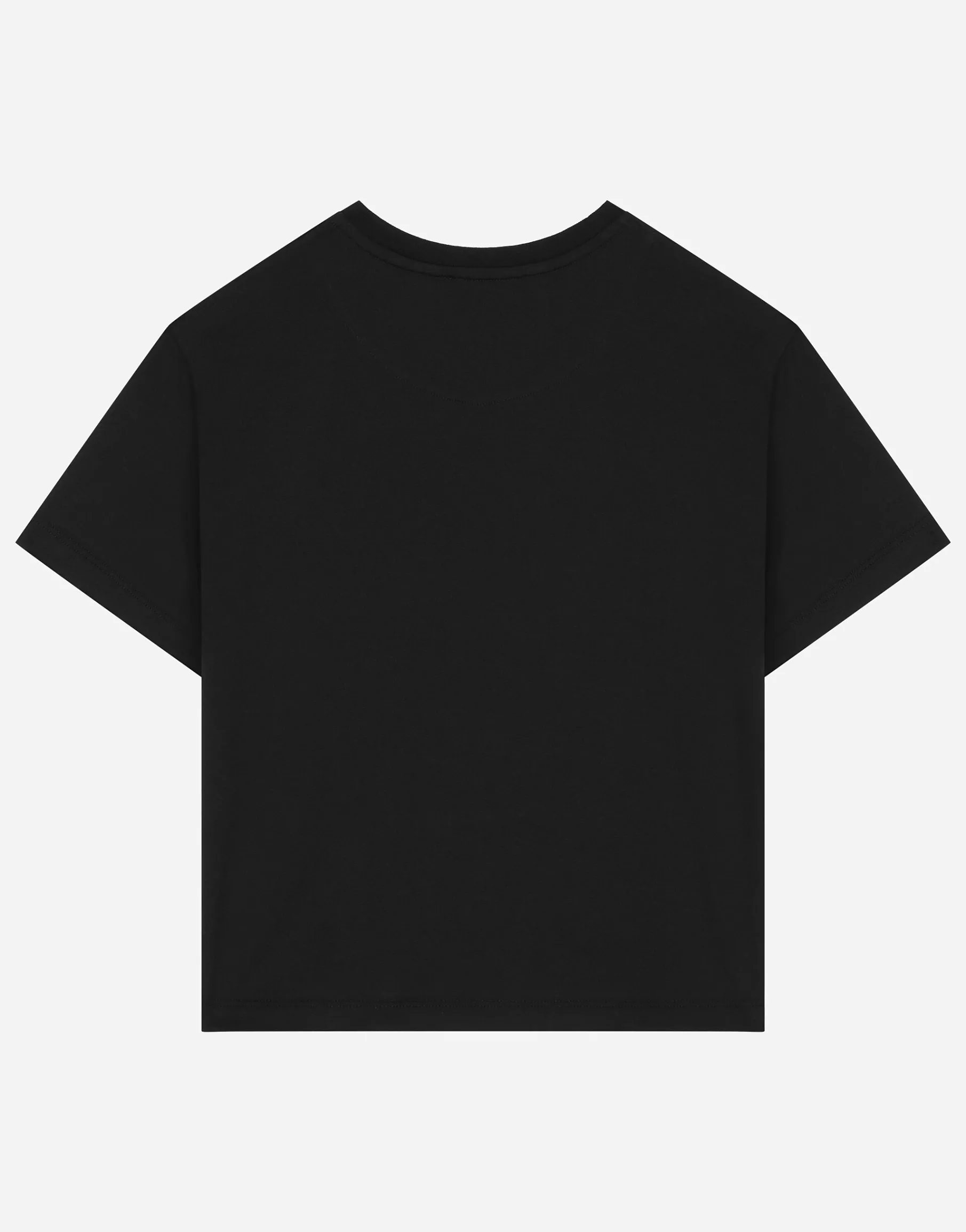 Jersey T-shirt with Dolce&Gabbana logo and rose