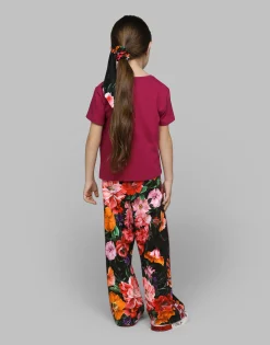 Jersey T-shirt with Dolce&Gabbana logo and rose