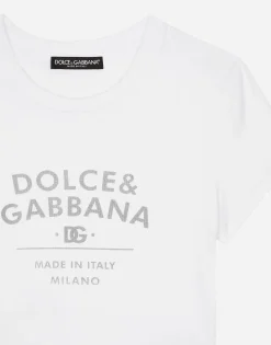 Jersey T-shirt with Dolce&Gabbana lettering