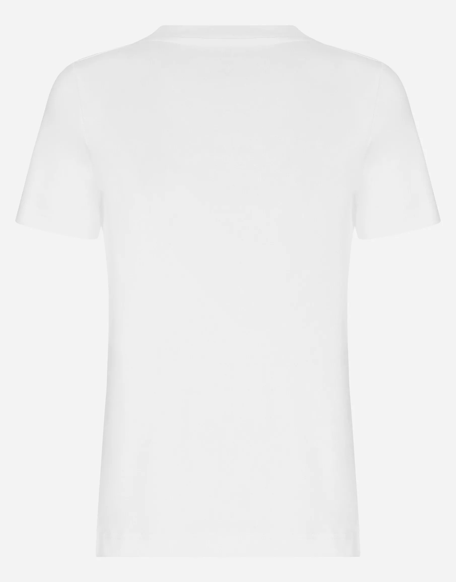 Jersey T-shirt with flocked Dolce&Gabbana detail