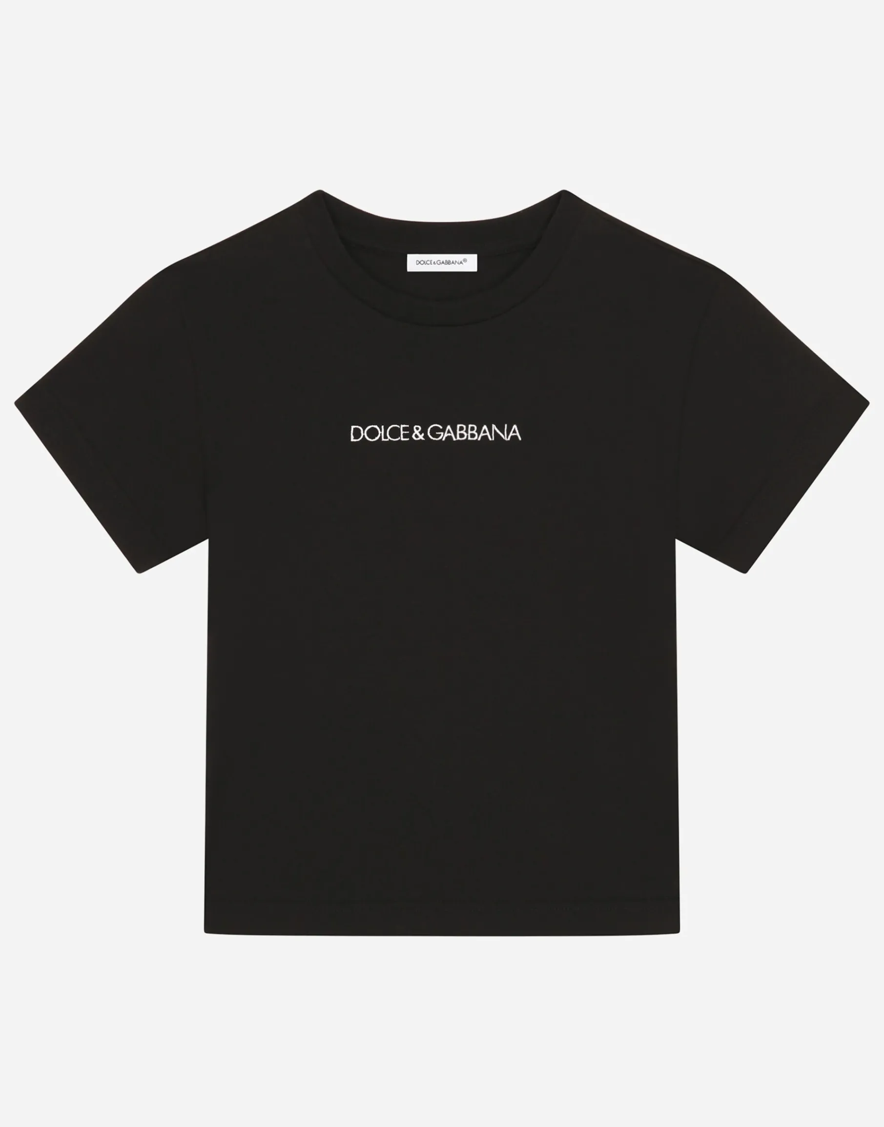 Jersey t-shirt with logo embroidery
