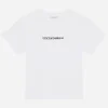 Jersey t-shirt with logo embroidery
